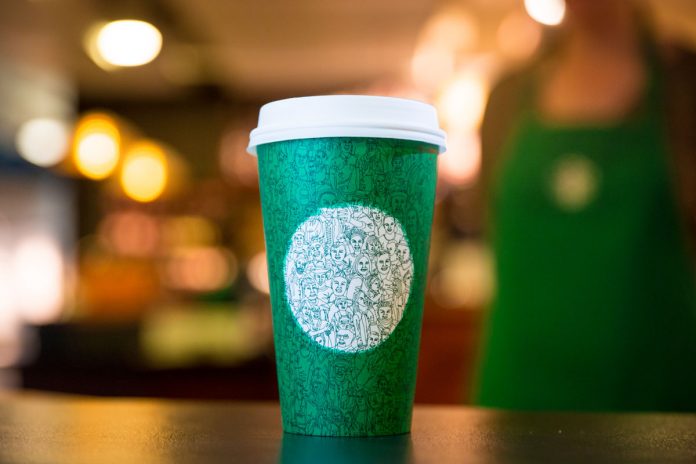 Starbucks cup photographed on October 26, 2016. (Joshua Trujillo/Starbucks)